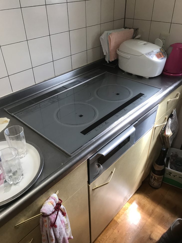   一関市　IHクッキングヒーター交換工事