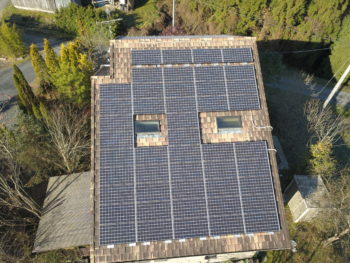 岩手県一関市　太陽光発電システム　パナソニックＨＩＴ２５２Ｗ４７枚　１１．８４４ＫＷシステム完成