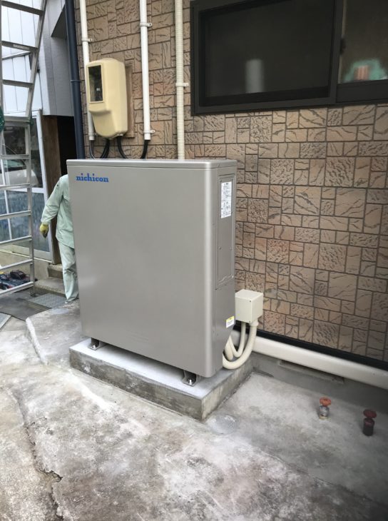   岩手県一関市　ニチコン12kwhハブリット蓄電システムの新設工事