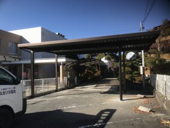 一関市カーポート　2台用新設工事