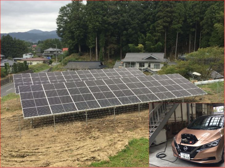   住宅用太陽光発電システム及び電気自動車導入によるV2H（充放電ｼｽﾃﾑ）同時設置 EVパワーステーション