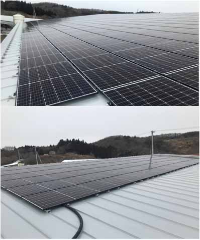   岩手県一関市藤沢町　S様牛舎屋根置き　太陽光発電所