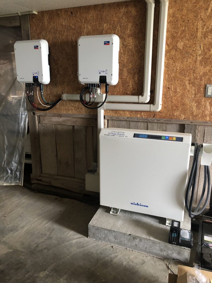   岩手県一関市　S様邸太陽光26.64ＫＷ　ニチコンV2Hプレミアムモデル新設