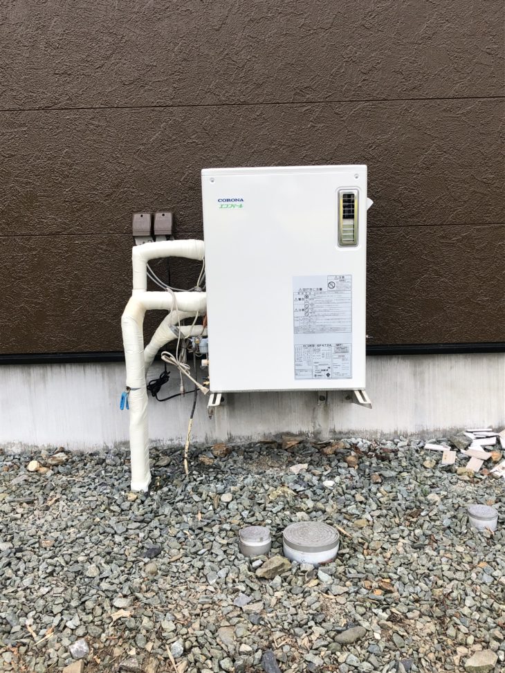   コロナ　石油給湯器交換工事