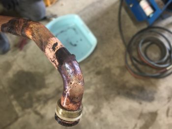 エコキュート修理　タンクユニットから水漏れ　