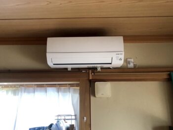 一関市A様邸　エアコン２台　新設　付替